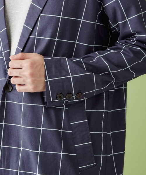 MONO-MART（モノマート）の「綿麻ストレッチビッグシルエットチェスターコート（チェスターコート・メンズ・ベージュ/ブルー系その他/ブラック/グレー系その他・M/L）」の17枚目の写真