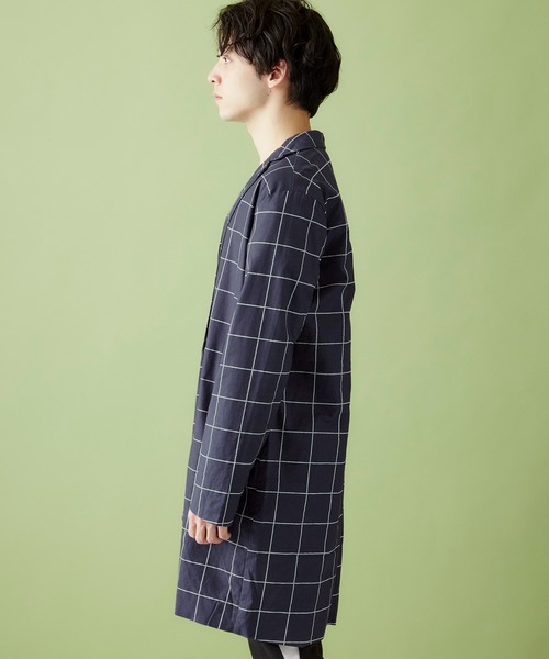 MONO-MART（モノマート）の「綿麻ストレッチビッグシルエットチェスターコート（チェスターコート・メンズ・ベージュ/ブルー系その他/ブラック/グレー系その他・M/L）」の14枚目の写真