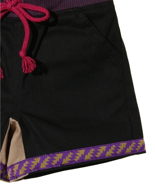 X-girl Stages（エックスガールステージス）の「MOUNTAIN HALF PANT (12M～3T)（その他パンツ・キッズ・ブラック/ベージュ・12M/2T/3T）」の5枚目の写真