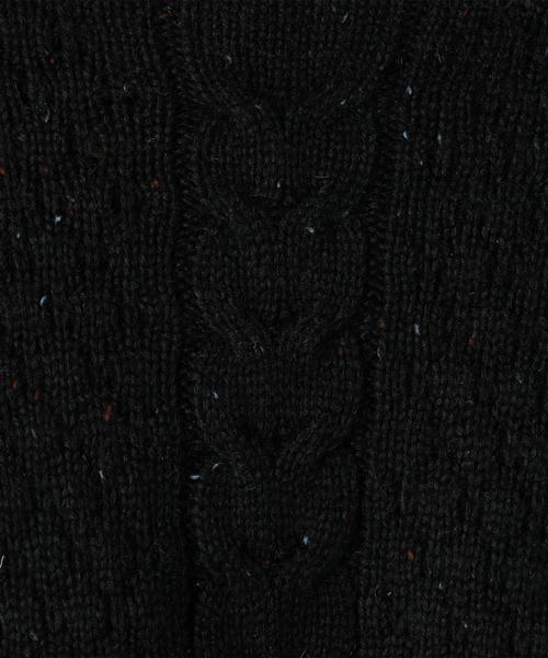 coen（コーエン）の「ケーブルネップクルーネックビッグニット(ブラック⇒WEB限定カラー)（ニット/セーター・メンズ・ネイビー/グレー/ブラック・SMALL/LARGE/X-LARGE/MEDIUM）」の19枚目の写真