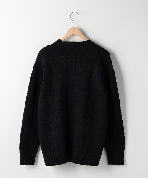 coen（コーエン）の「ケーブルネップクルーネックビッグニット(ブラック⇒WEB限定カラー)（ニット/セーター・メンズ・ネイビー/グレー/ブラック・SMALL/LARGE/X-LARGE/MEDIUM）」の20枚目の写真