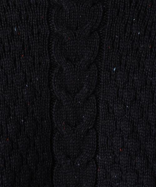 coen（コーエン）の「ケーブルネップクルーネックビッグニット(ブラック⇒WEB限定カラー)（ニット/セーター・メンズ・ネイビー/グレー/ブラック・SMALL/LARGE/X-LARGE/MEDIUM）」の21枚目の写真