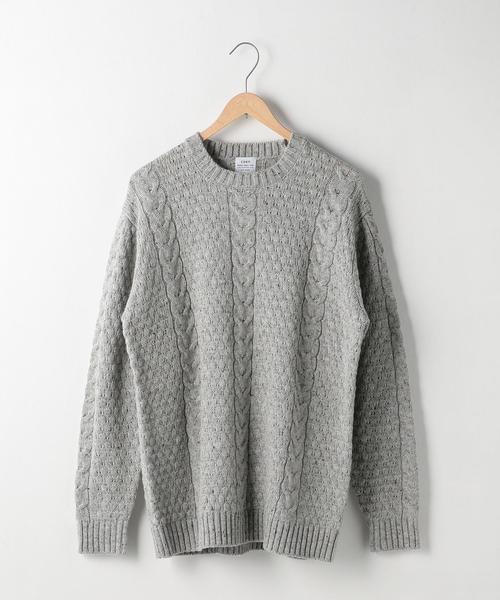 coen（コーエン）の「ケーブルネップクルーネックビッグニット(ブラック⇒WEB限定カラー)（ニット/セーター・メンズ・ネイビー/グレー/ブラック・SMALL/LARGE/X-LARGE/MEDIUM）」の22枚目の写真