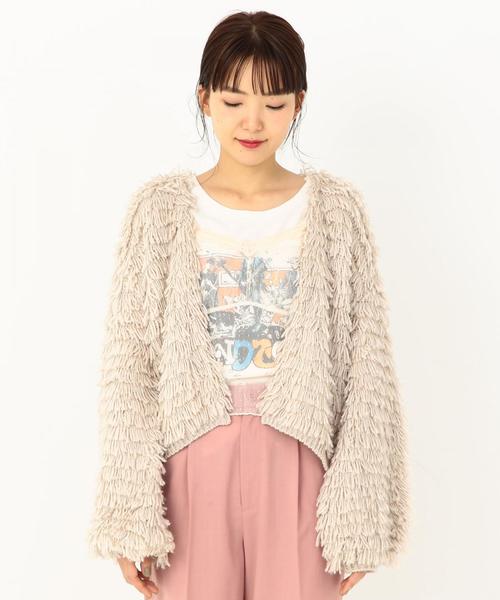Another Edition(アナザーエディション)の「フリンジカーディガン ◆(カーディガン/ボレロ・レディース・ブラック/ナチュラル/ケリー/ピンク・フリー)」の19枚目の写真