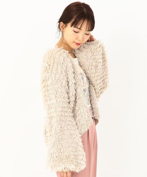Another Edition(アナザーエディション)の「フリンジカーディガン ◆(カーディガン/ボレロ・レディース・ブラック/ナチュラル/ケリー/ピンク・フリー)」の12枚目の写真