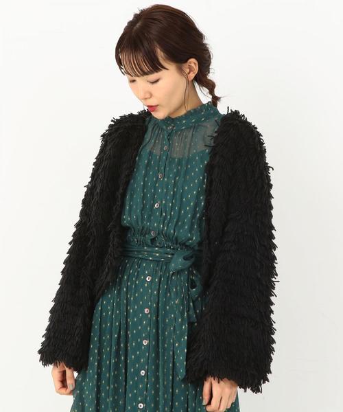 Another Edition(アナザーエディション)の「フリンジカーディガン ◆(カーディガン/ボレロ・レディース・ブラック/ナチュラル/ケリー/ピンク・フリー)」の15枚目の写真