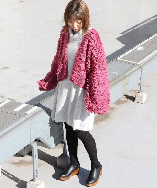 Another Edition(アナザーエディション)の「フリンジカーディガン ◆(カーディガン/ボレロ・レディース・ブラック/ナチュラル/ケリー/ピンク・フリー)」の9枚目の写真