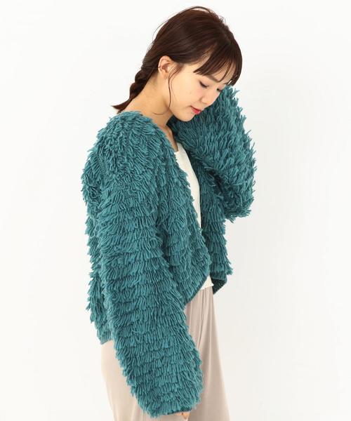 Another Edition(アナザーエディション)の「フリンジカーディガン ◆(カーディガン/ボレロ・レディース・ブラック/ナチュラル/ケリー/ピンク・フリー)」の5枚目の写真
