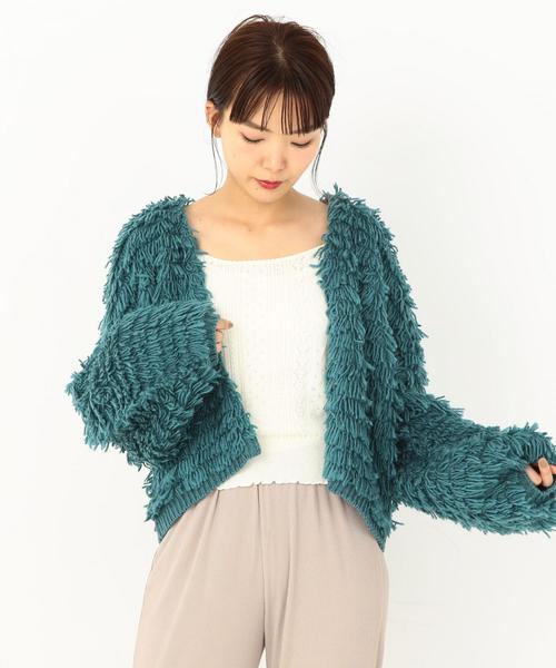 Another Edition(アナザーエディション)の「フリンジカーディガン ◆(カーディガン/ボレロ・レディース・ブラック/ナチュラル/ケリー/ピンク・フリー)」の6枚目の写真