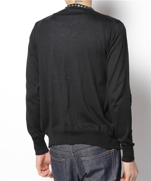 HYSTERIC GLAMOUR（ヒステリックグラマー）の「スタッズ付カーディガン（カーディガン/ボレロ・メンズ・ブラック/チャコールグレー・SMALL/MEDIUM/LARGE）」の4枚目の写真