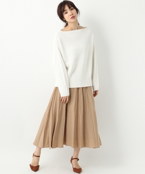 A part by（アパートバイ）の「7GAcCアゼボートPOニットLS　　767917 （ニット/セーター・レディース・グレー/ライトパープル/マスタード/ブラック/ホワイト・FREE）」の6枚目の写真