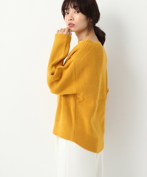 A part by（アパートバイ）の「7GAcCアゼボートPOニットLS　　767917 （ニット/セーター・レディース・グレー/ライトパープル/マスタード/ブラック/ホワイト・FREE）」の10枚目の写真