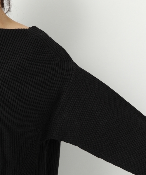 A part by（アパートバイ）の「7GAcCアゼボートPOニットLS　　767917 （ニット/セーター・レディース・グレー/ライトパープル/マスタード/ブラック/ホワイト・FREE）」の17枚目の写真