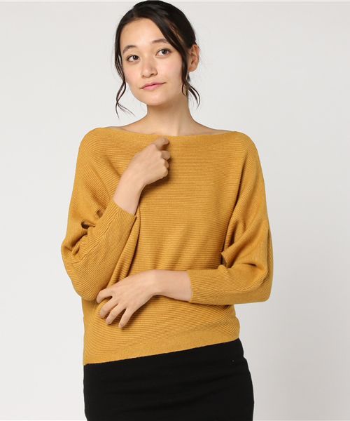 panasea（パナシア）の「リブ編み ドルマンニット ボートネック（ニット/セーター・レディース・ホワイト/ブラック/グレー/キャメル・FREE）」の10枚目の写真