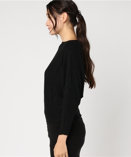 panasea（パナシア）の「リブ編み ドルマンニット ボートネック（ニット/セーター・レディース・ホワイト/ブラック/グレー/キャメル・FREE）」の5枚目の写真