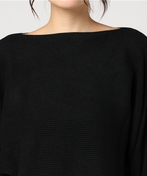 panasea（パナシア）の「リブ編み ドルマンニット ボートネック（ニット/セーター・レディース・ホワイト/ブラック/グレー/キャメル・FREE）」の7枚目の写真