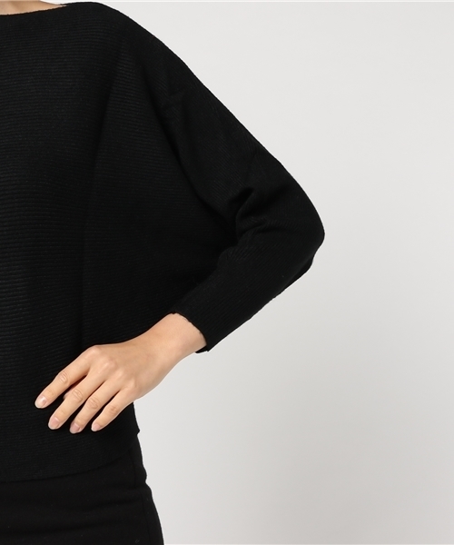 panasea（パナシア）の「リブ編み ドルマンニット ボートネック（ニット/セーター・レディース・ホワイト/ブラック/グレー/キャメル・FREE）」の8枚目の写真