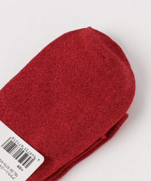 WEGO（ウィゴー）の「WEGO/バラ刺繍ラメソックス（ソックス/靴下・レディース・ブラック/ホワイト/パープル/その他1/シルバー/サックスブルー/レッド・FREE）」の8枚目の写真