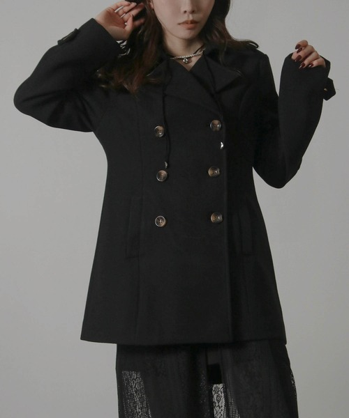 ビビコ 新品未使用 レア ジャケット コート 別注】ショート丈Pコートジャケット ピーコート（ピーコート）｜Social