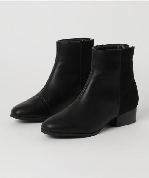 N.(N. Natural Beauty Basic)(エヌエヌナチュラルビューティーベーシック)の「切替ローヒールブーティー(パンプス・レディース・ブラック/グレー系その他/ベージュ系その他・MEDIUM/LARGE/SMALL)」の2枚目の写真