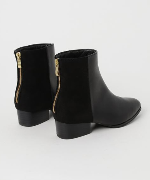 N.(N. Natural Beauty Basic)(エヌエヌナチュラルビューティーベーシック)の「切替ローヒールブーティー(パンプス・レディース・ブラック/グレー系その他/ベージュ系その他・MEDIUM/LARGE/SMALL)」の4枚目の写真