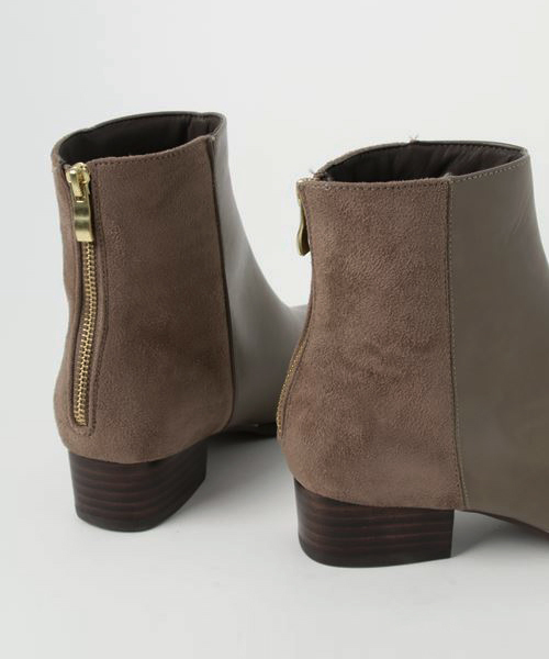 N.(N. Natural Beauty Basic)(エヌエヌナチュラルビューティーベーシック)の「切替ローヒールブーティー(パンプス・レディース・ブラック/グレー系その他/ベージュ系その他・MEDIUM/LARGE/SMALL)」の8枚目の写真