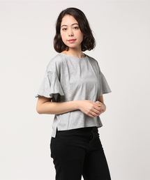 ひんやり涼しいバイオシルケット袖フレアーカットソー