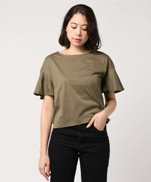 ひんやり涼しいバイオシルケット袖フレアーカットソー