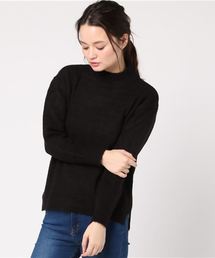 KOBE LETTUCE | 抱きしめたくなるもっちり肌触り！サイドスリット入り★テールカットミドルゲージハイネックニットトップス/レディースセーター/長袖[C3003]神戸レタス(ニット/セーター)