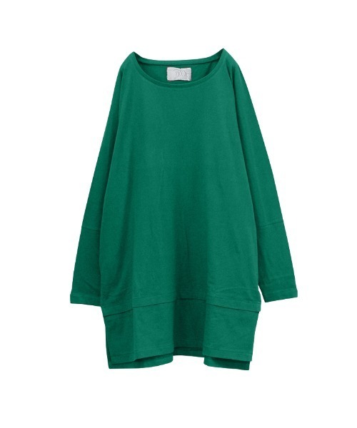 osharewalker（オシャレウォーカー）の「『万能リラックス風合いカットソー』（Tシャツ/カットソー・レディース・オフホワイト/チャコールグレー/ブラック/ネイビー/グリーン・FREE）」の4枚目の写真