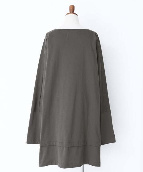 osharewalker（オシャレウォーカー）の「『万能リラックス風合いカットソー』（Tシャツ/カットソー・レディース・オフホワイト/チャコールグレー/ブラック/ネイビー/グリーン・FREE）」の21枚目の写真