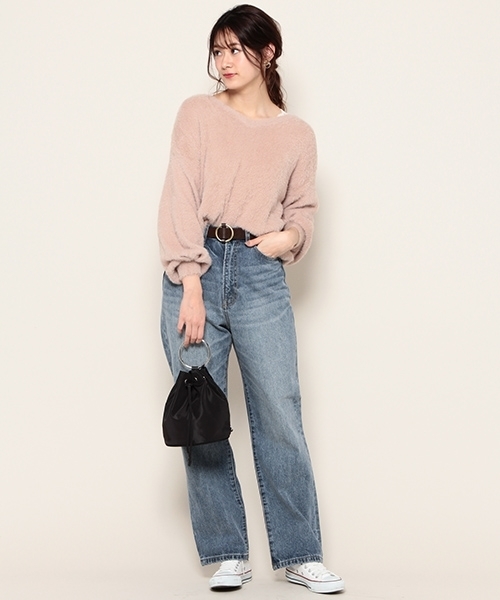 PAGEBOY(ページボーイ)の「スプリングシャギーニット(ニット/セーター・レディース・ライトグレー/オフホワイト/ライトピンク・FREE)」の16枚目の写真