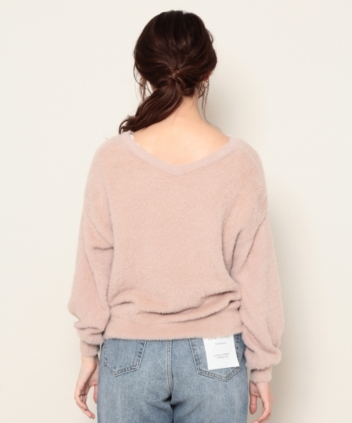 PAGEBOY(ページボーイ)の「スプリングシャギーニット(ニット/セーター・レディース・ライトグレー/オフホワイト/ライトピンク・FREE)」の13枚目の写真