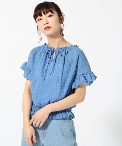 LOWRYS FARM(ローリーズファーム)の「2WAYシャーリングブラウス 787665 (シャツ/ブラウス・レディース・オフホワイト/イエロー/ブルー/ブラック・LARGE/MEDIUM)」の17枚目の写真