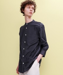 Authentic Oxford Shirt オックスフォードストレッチシャツ バンドカラー 半袖/7分袖