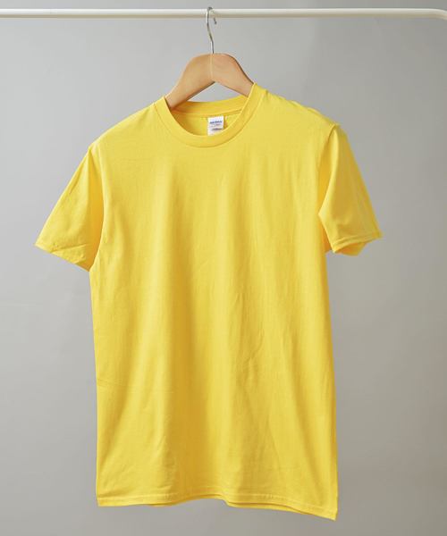 GILDAN(ギルダン)の「GILDAN5.3ozプレミアムコットンTシャツ(Tシャツ/カットソー・メンズ・ホワイト/ブラック/ネイビー/サックスブルー/ピンク/イエロー/グリーン・M/L)」の6枚目の写真