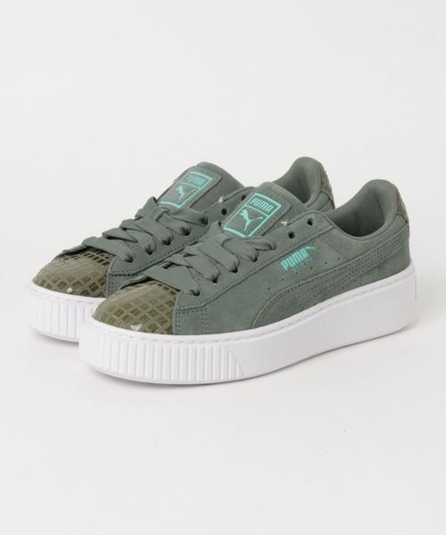 PUMA(プーマ)の「スウェード プラットフォーム ストリート2 ウィメンズ (WOMEN)(スニーカー・レディース・グレー/ピンク/グリーン・22.5cm/23.5cm/24.5cm/25.5cm/23.0cm/24.0cm/25.0cm/22.0cm)」の2枚目の写真