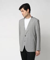 UNITED TOKYO | ストレッチチェックノーカラージャケット(ノーカラージャケット)