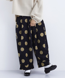 MERLOT | ドット柄コーデュロイタックワイドパンツ2893(その他パンツ)