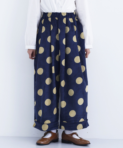 MERLOT(メルロー)の「ドット柄コーデュロイタックワイドパンツ2893(その他パンツ・レディース・ブラック/ネイビー・FREE)」の13枚目の写真