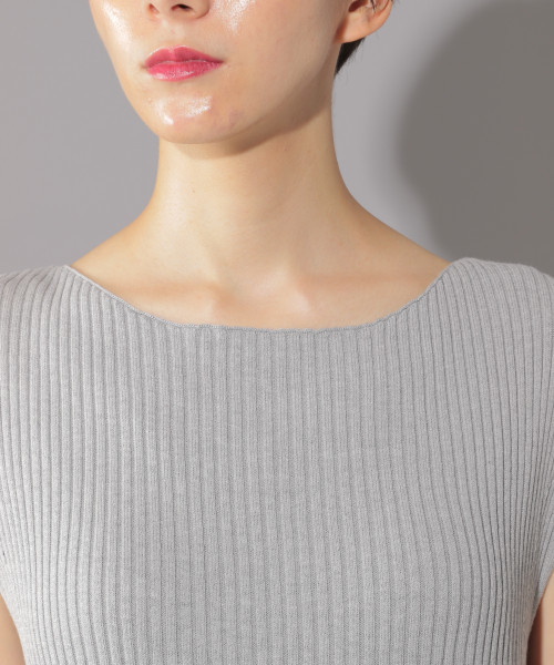 PAGEBOY(ページボーイ)の「リブボートネックフレンチスリーブ(ニット/セーター・レディース・ホワイト/ブラック/パープル/グレー・FREE)」の11枚目の写真