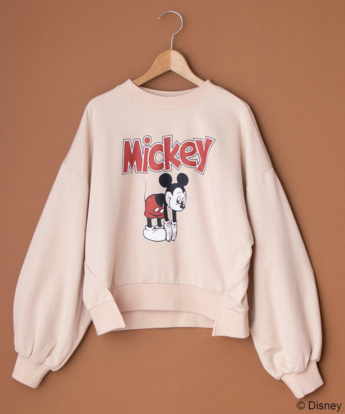 OLIVE des OLIVE（オリーブデオリーブ）の「[再入荷!] プルオーバー/ミッキーマウス（Tシャツ/カットソー・レディース・ブラック/ベージュ/ワイン・FREE）」の3枚目の写真