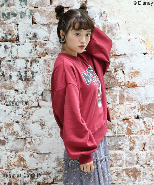 OLIVE des OLIVE（オリーブデオリーブ）の「[再入荷!] プルオーバー/ミッキーマウス（Tシャツ/カットソー・レディース・ブラック/ベージュ/ワイン・FREE）」の5枚目の写真