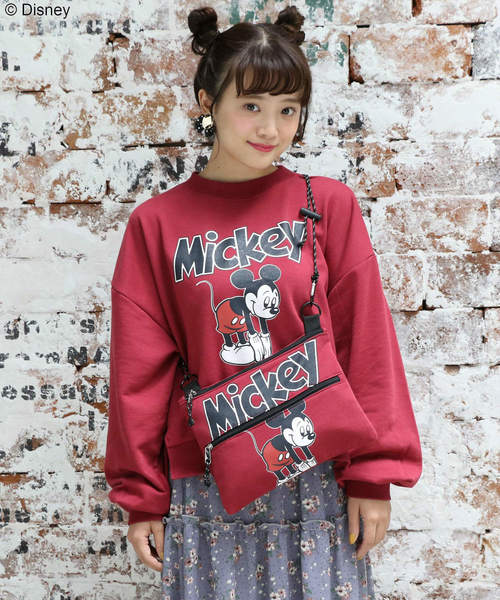 OLIVE des OLIVE（オリーブデオリーブ）の「[再入荷!] プルオーバー/ミッキーマウス（Tシャツ/カットソー・レディース・ブラック/ベージュ/ワイン・FREE）」の12枚目の写真