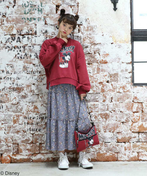 OLIVE des OLIVE（オリーブデオリーブ）の「[再入荷!] プルオーバー/ミッキーマウス（Tシャツ/カットソー・レディース・ブラック/ベージュ/ワイン・FREE）」の13枚目の写真