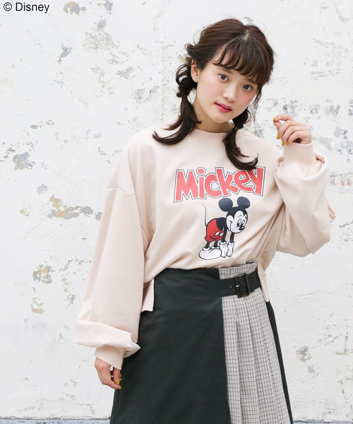 OLIVE des OLIVE（オリーブデオリーブ）の「[再入荷!] プルオーバー/ミッキーマウス（Tシャツ/カットソー・レディース・ブラック/ベージュ/ワイン・FREE）」の14枚目の写真