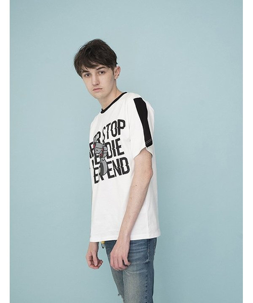 BABLETWO(ビーエイブルトゥー)の「【B ABLE TWO 】ネバーグラフィックTシャツ(Tシャツ/カットソー・レディース・ホワイト/ブラック・FREE)」の7枚目の写真
