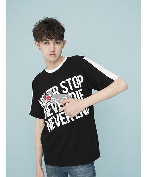 BABLETWO(ビーエイブルトゥー)の「【B ABLE TWO 】ネバーグラフィックTシャツ(Tシャツ/カットソー・レディース・ホワイト/ブラック・FREE)」の10枚目の写真