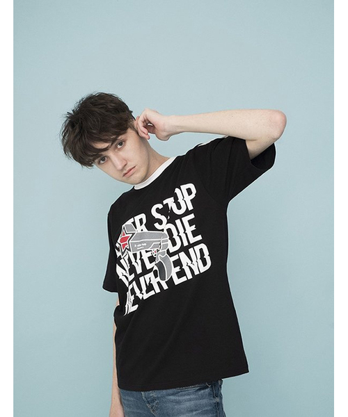 BABLETWO(ビーエイブルトゥー)の「【B ABLE TWO 】ネバーグラフィックTシャツ(Tシャツ/カットソー・レディース・ホワイト/ブラック・FREE)」の11枚目の写真