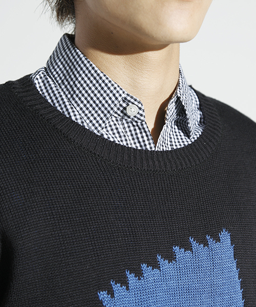 WEGO(ウィゴー)の「∴WEGO/the Simpsonsジャガードニット(ニット/セーター・メンズ・ブラック・MEDIUM/LARGE)」の4枚目の写真